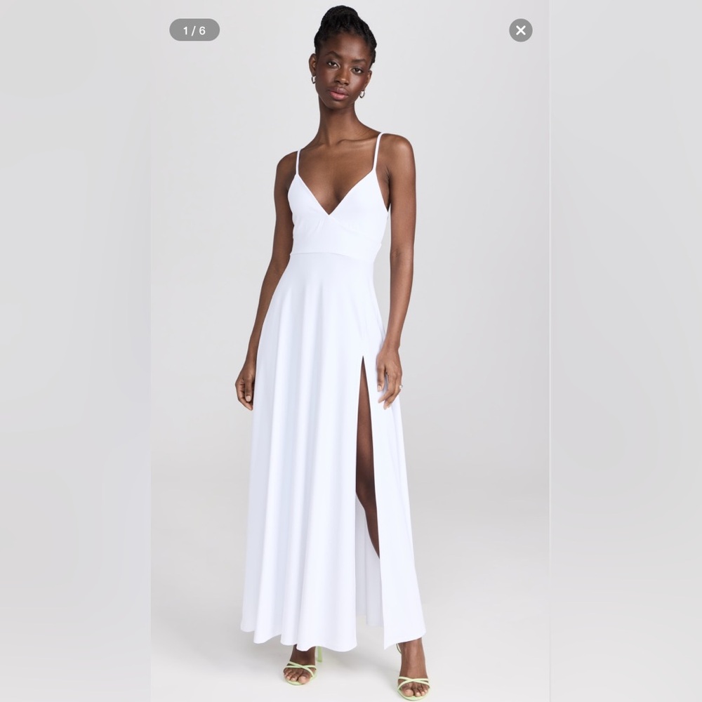 NWT Susana Monaco String Slit Maxi Dress - Color: Sugar - Size XS